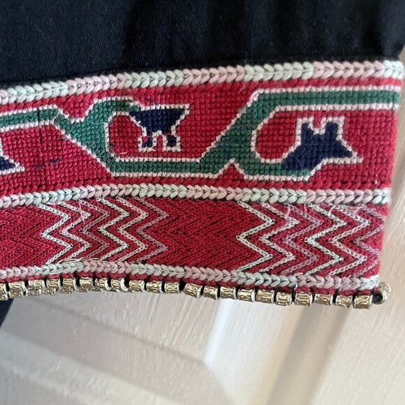 Ulla Johnson Black Aztec Embroidered Intricate Beaded Bohemian Dress Sz 0P - Picture 7 of 16